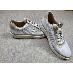 VIONIC Galia White/Tan Oxford Lace Up Knit Casual Comfort Shoe Women's Size 6‎